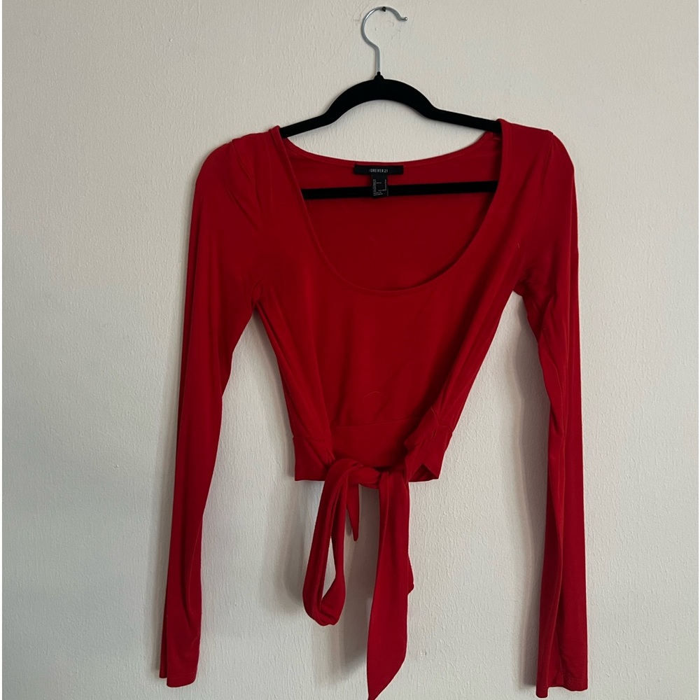 Red long sleeve shirt